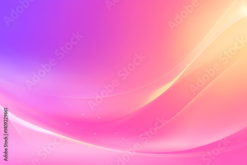 vibrant abstract background featuring smooth gradient transition from purple to pink and orange, creating serene and uplifting atmosphere