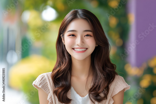 Portrait of young, smiling, beautiful Asian woman Free Download Portrait of young, smiling, beautiful Asian woman - GFXLoad
