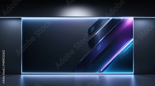 abstract blue background with glowing lines