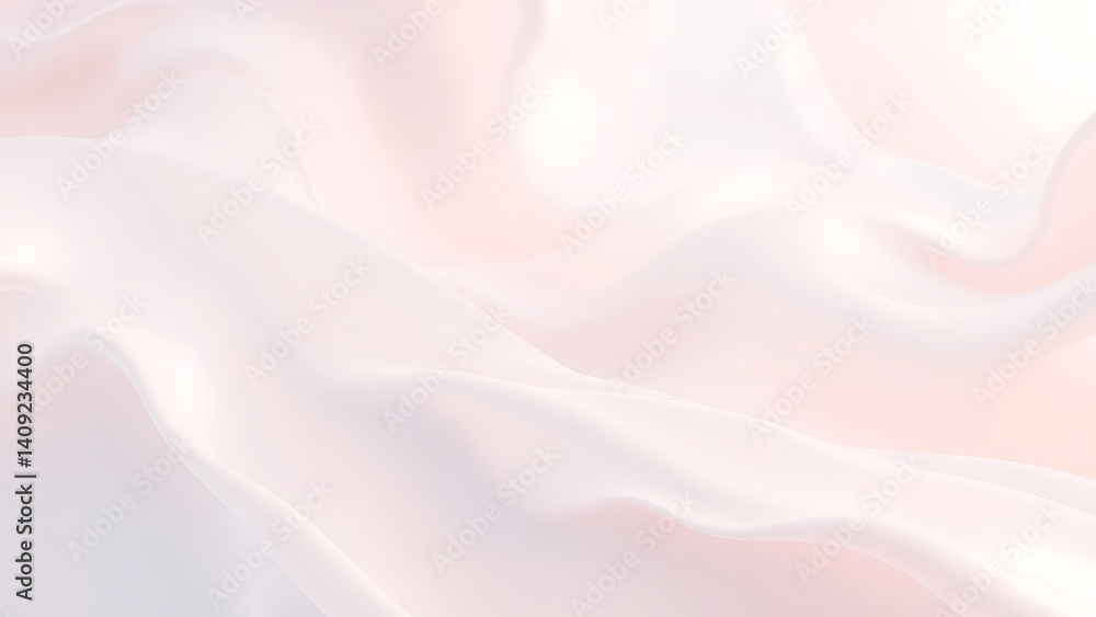 Obraz premium 優美に波打つ淡いシルク生地114