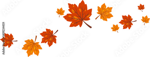 Maple Leaf Falling Illustration