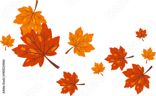 Maple Leaf Falling Illustration