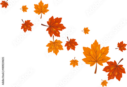 Maple Leaf Falling Illustration