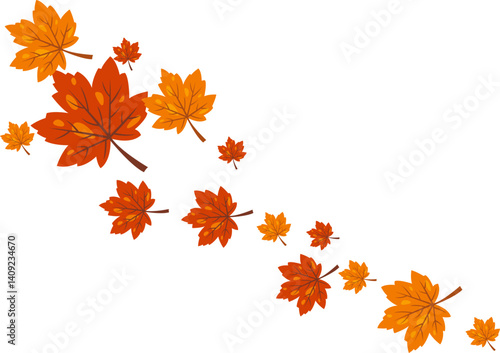 Maple Leaf Falling Illustration