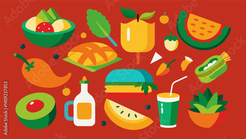 An opportunity to savor the complexities of Latin American palates from bold and tangy to sweet and savory.. Vector illustration
