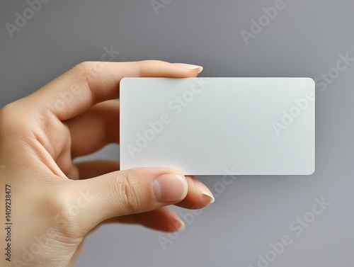 <Blank Business Card Template on Neutral Background for Professional Branding Mockup>
