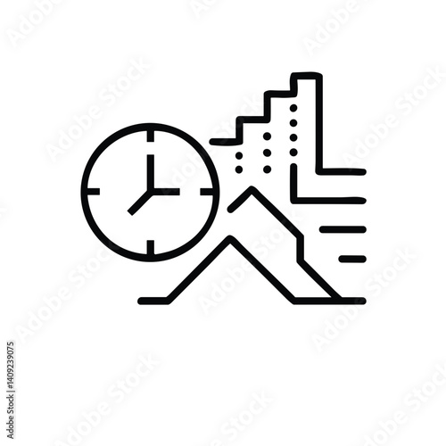 Peak Hours Traffic Clock Icon for Urban Planning Tools, Transportation Apps, Commuter Information Websites, Traffic Management Systems, and Travel Planning Resources