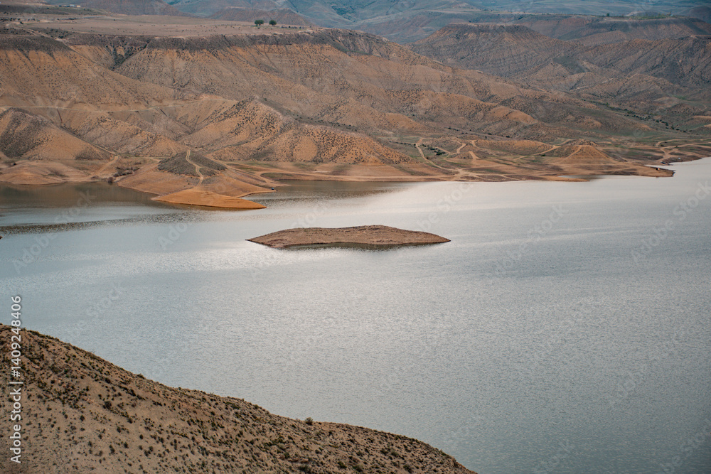 mountain lake in the morning