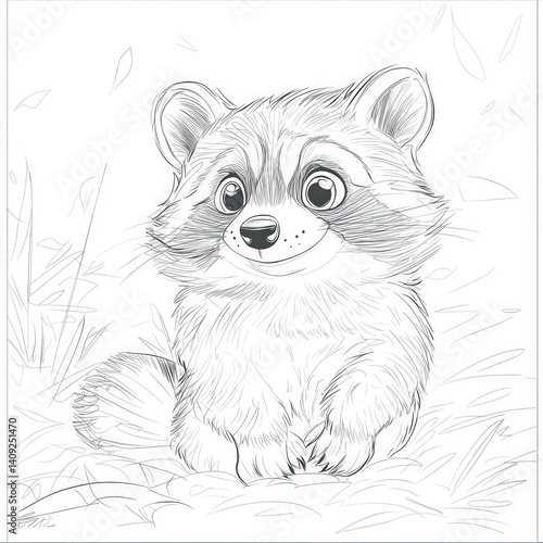 A playful raccoon looking c...