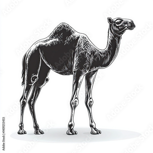 camel silhouette , black an...