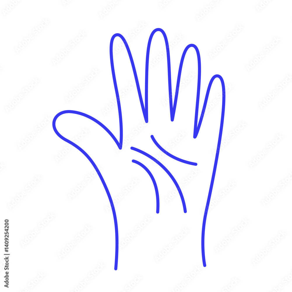 Hand gesture doodle icon. Contour vector illustration Hand gesture doodle icon. Contour vector illustration