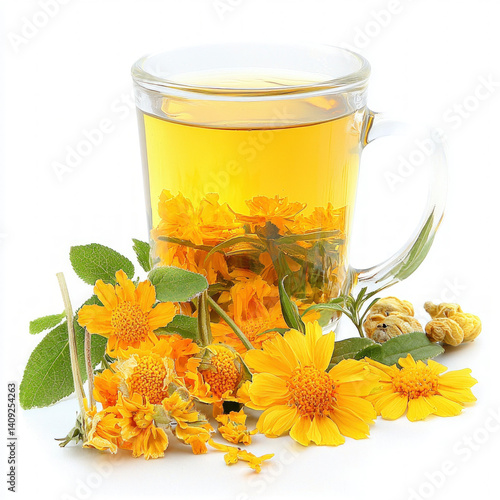 herbal tea isolated