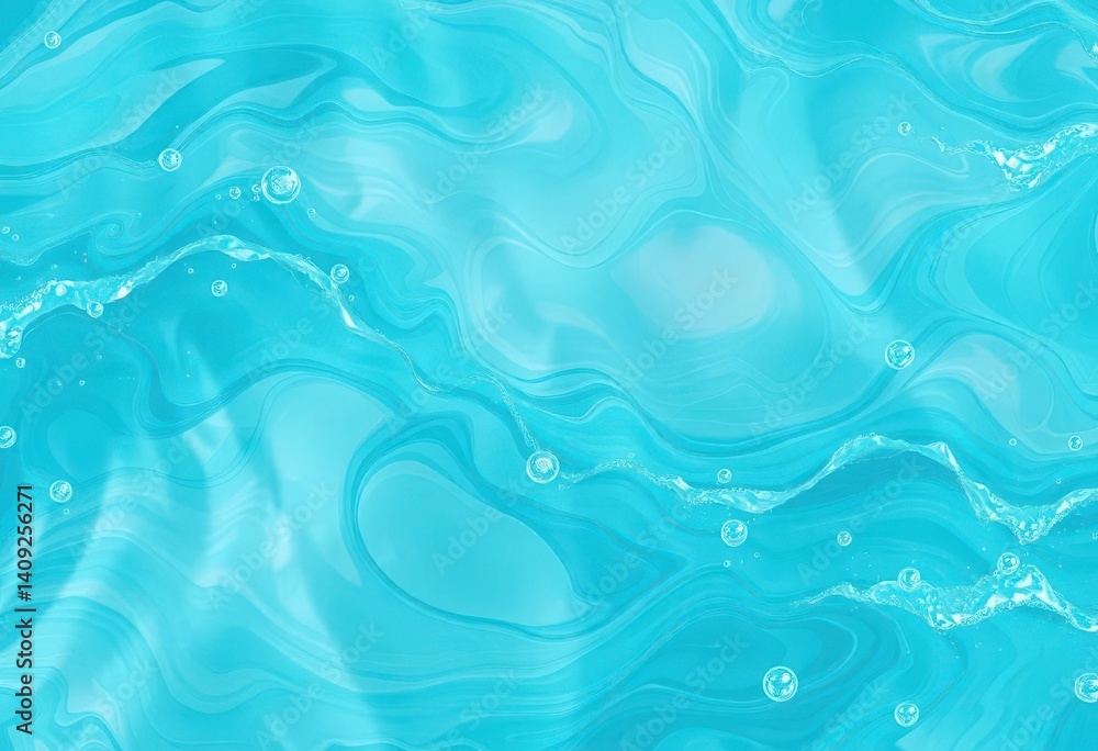 Abstract swirling aqua waves, fluid motion, dynamic texture, sea-like, cool tones, blue, art Abstract swirling aqua waves, fluid motion, dynamic texture, sea-like, cool tones, blue, art