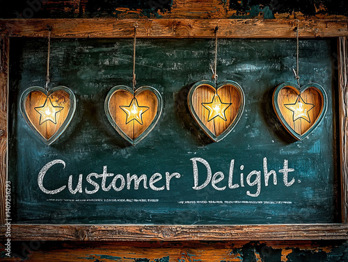 Customer Delight  text writ...