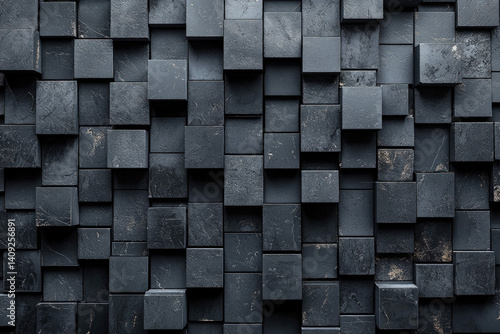 A bold black 3D background ...