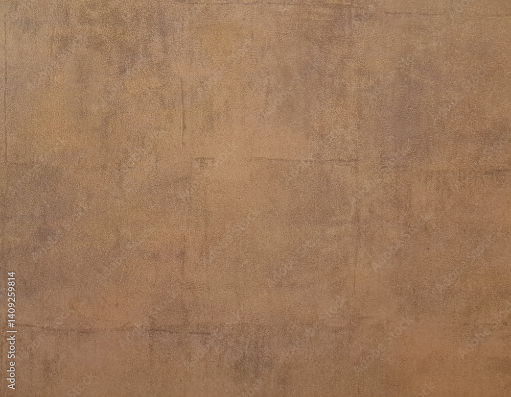 Fototapeta premium Close up of decorative brown grunge washed paint texture. Stucco wall or lime wash paint in shades of beige and brown color. Seamless background texture.