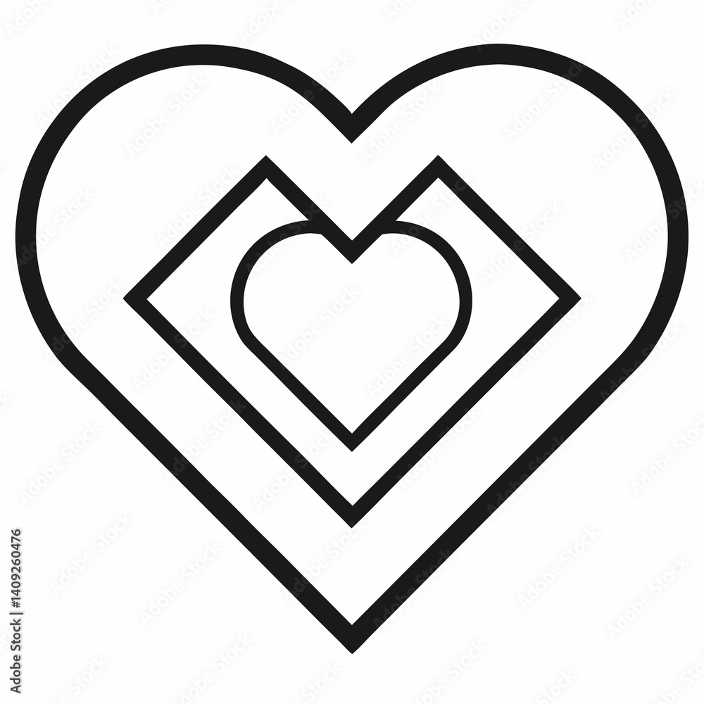 heart with a heart symbol heart with a heart symbol