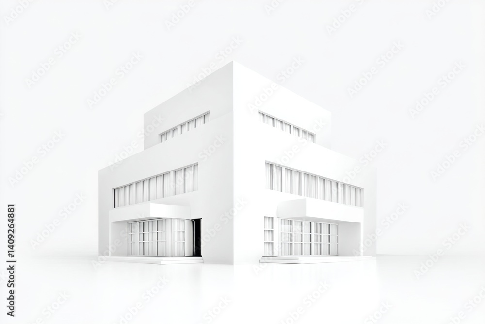 Minimalist White Architecture Modern Building Design in Clean Abstract Style for Real Estate and Construction Minimalist White Architecture Modern Building Design in Clean Abstract Style for Real Estate and Construction