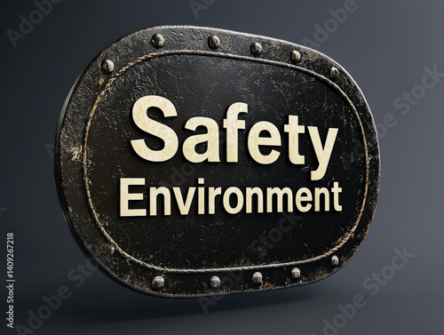 Safety Environment 3d text