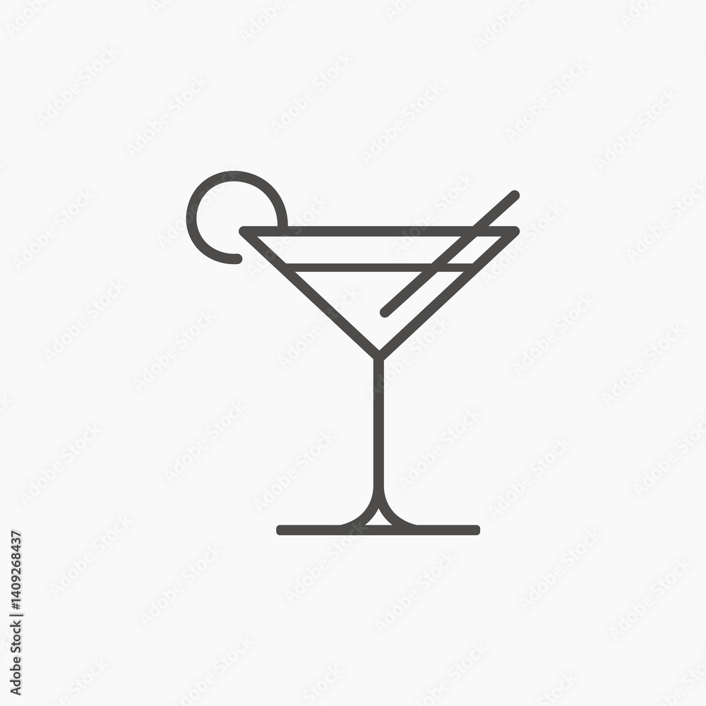 cocktail, lemonade icon vector isolated. drink, fresh, glass, liquor icon vector symbol cocktail, lemonade icon vector isolated. drink, fresh, glass, liquor icon vector symbol