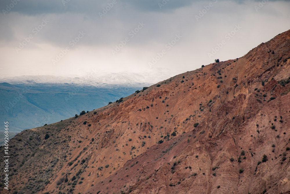 mountain landscape with clouds