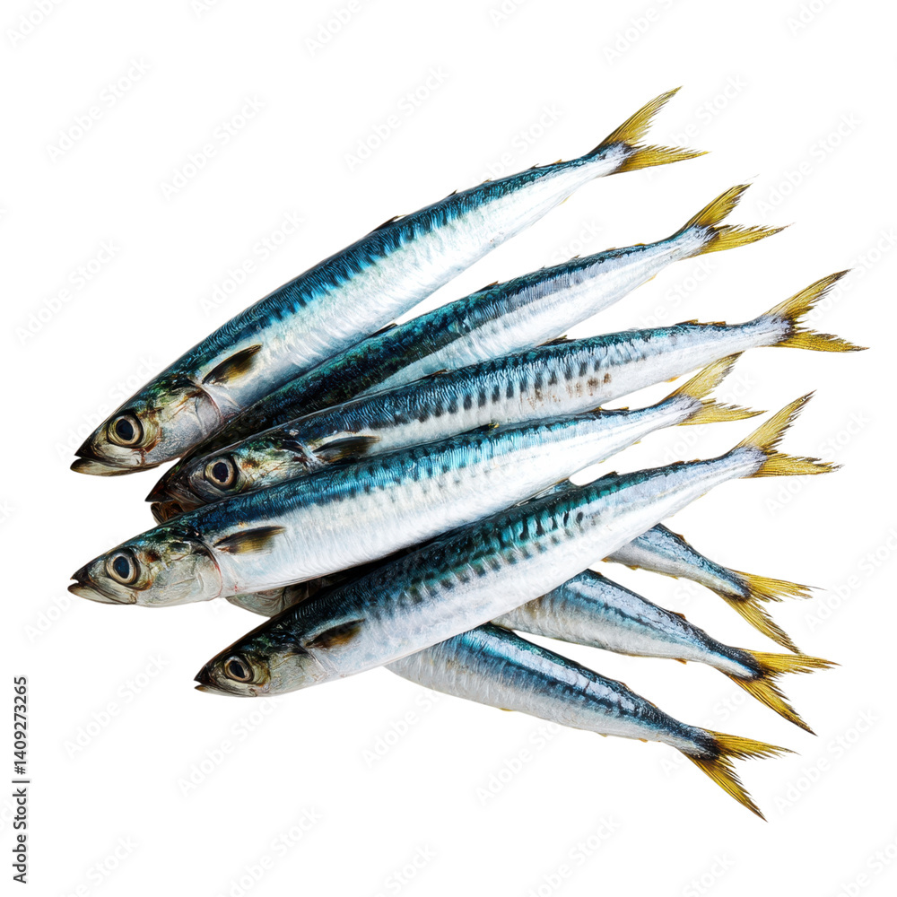 Fresh mackerel fish on a white background. Seafood concept. Fresh mackerel fish on a white background. Seafood concept.