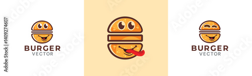 Burger house vector logo design