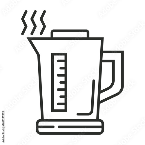 Kettle outline icon, editable vector illustration and transparent graphic element. Isolated on white background