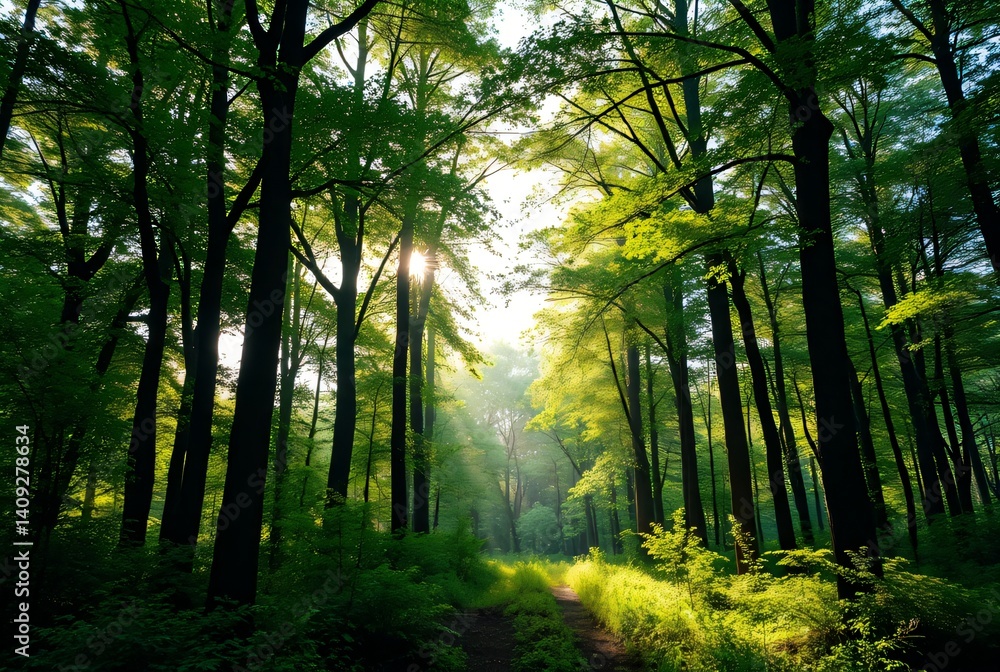 Obraz premium SereneEarthDayForest