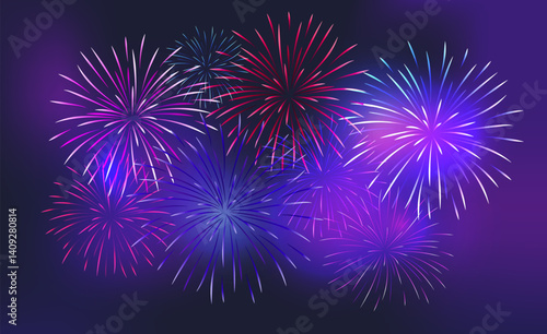Firework background. Celebration background for events, holidays, parties, and New Year festivities