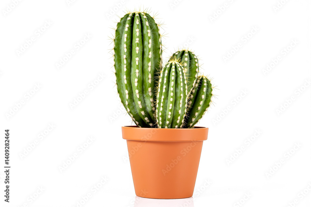 vibrant green cactus in a terracotta pot vibrant green cactus in a terracotta pot