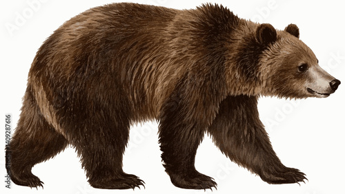 Softened strength bear isolated watercolor vector illustration svg 