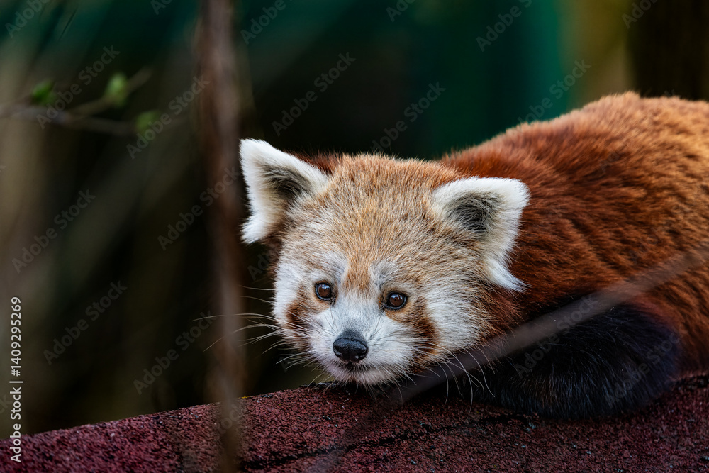 Obraz premium Red panda in a zoo in the Czech Republic