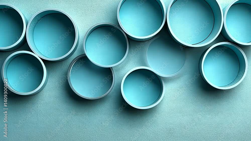 Abstract design of light-blue circles Abstract design of light-blue circles