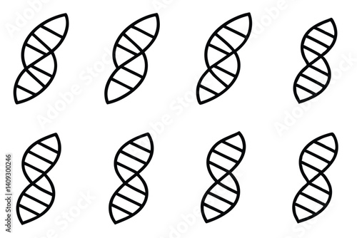 recombinant dna line art for educational science material