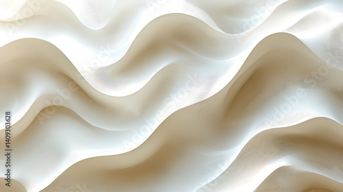 Abstract Wavy Background with Light and Shadow for Modern Design