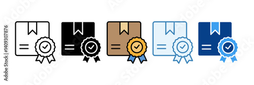 Certified Product  Icon Set Multiple Style Collection