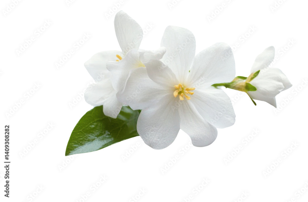 Fototapeta premium jasmine white flower isolated on white background
