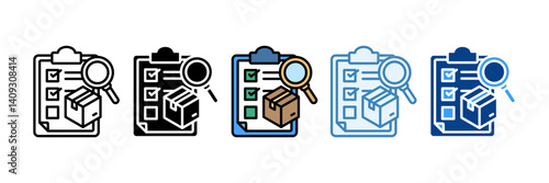Quality Control  Icon Set Multiple Style Collection