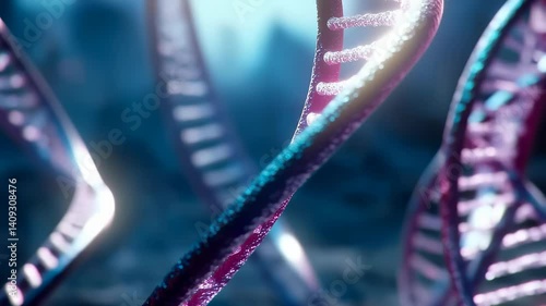 Colorful DNA Strands in Abstract Environment