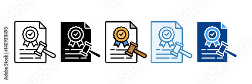 Quality Compliance  Icon Set Multiple Style Collection