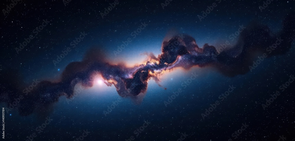 Obraz premium Vast, star-filled expanse of deep space, nebulae swirling, astrophotography, interstellar