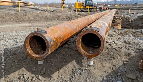 Wallpaper Mural Focused view of sprinkler head fire protection systems high fidelity industrial site close-up safety features Torontodigital.ca