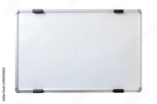 Office dry erase board blank isolated on transparent background.