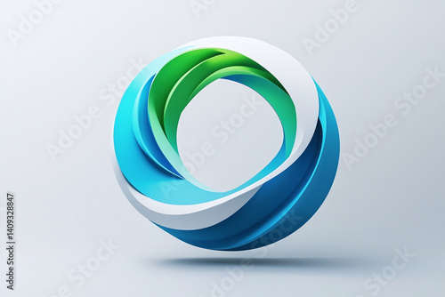 Abstract tech logo design for startup with minimal style and vibrant colors