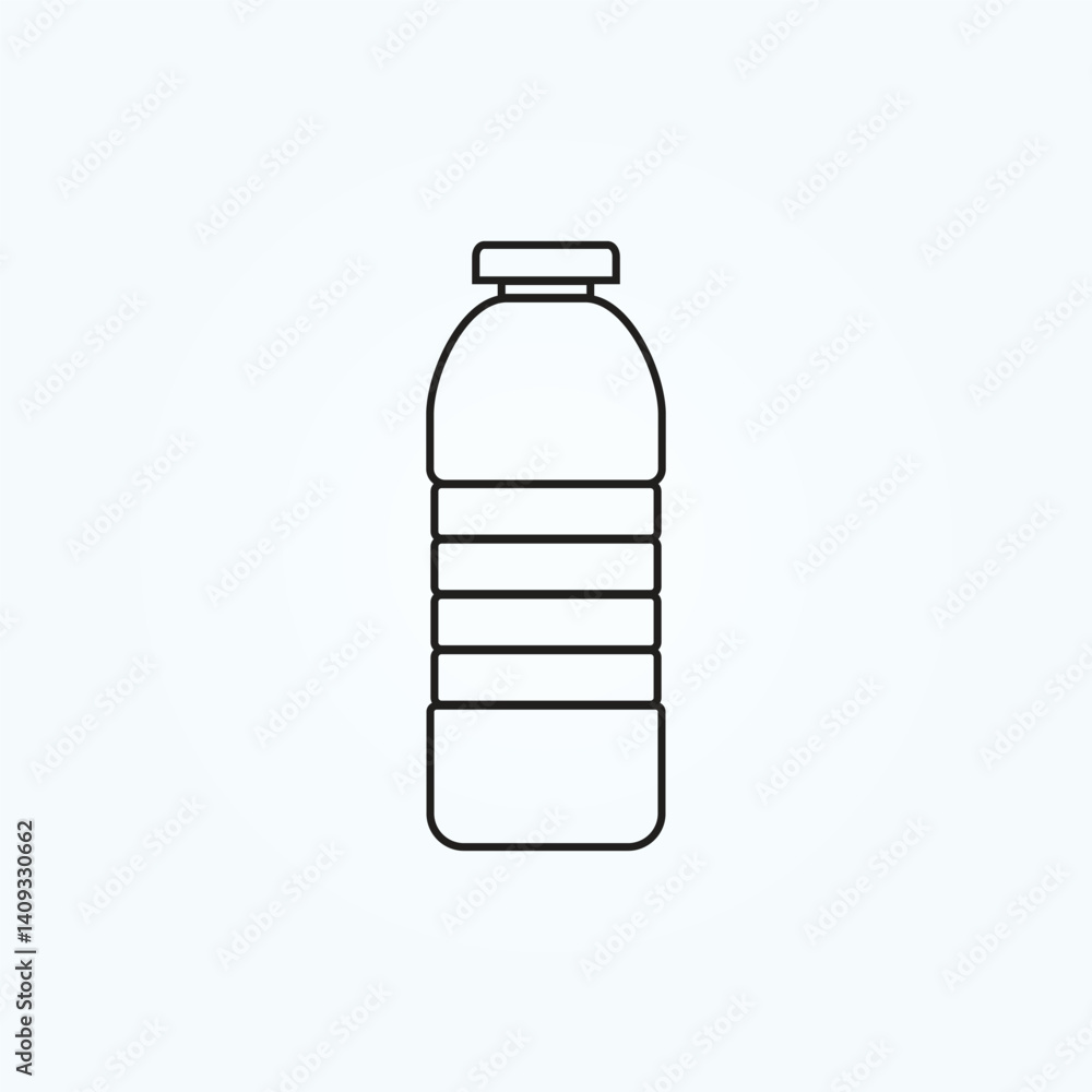Minimal Water Bottle Outline Icon Minimal Water Bottle Outline Icon