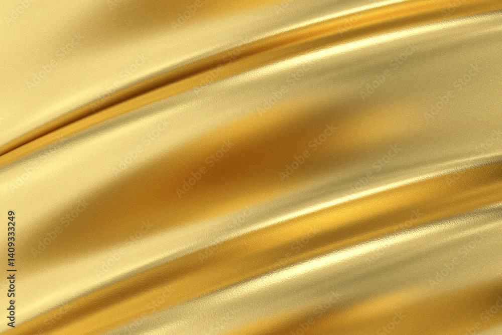 Golden Abstract Swirl, Luxurious, swirling golden texture creates an abstract background with smooth, flowing lines and elegant curves, 3d rendering