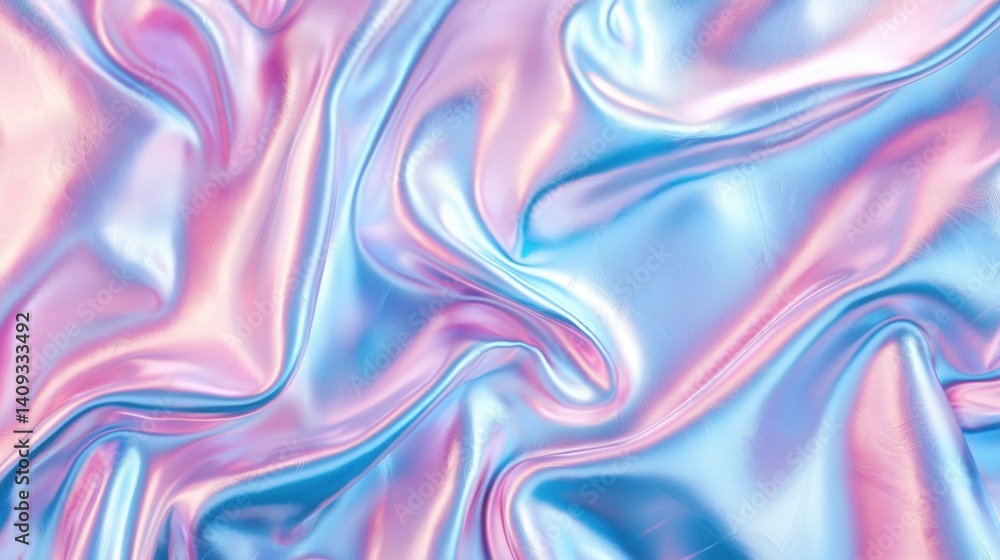 Fototapeta premium Surreal Pastel Liquid Metal Background with Smooth Texture
