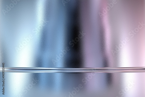 Obraz na płótnie Light blue pink metal reflections, shimmering composition of flowing metallic, reflecting ethereal hues and sense of tranquility, 3d rendering w salonie