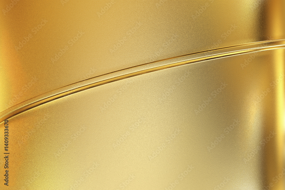 Golden metal elegance, mesmerizing abstract composition showcasing the allure of liquid gold in luxurious environment, 3d rendering